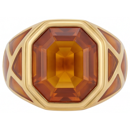 Fine Citrine Colored Stone Ring 10 ct – main view