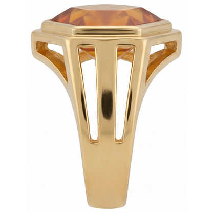 Exquisite Precious Stone Ring 5 ct – side view
