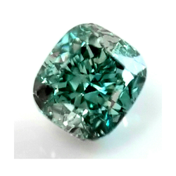 1.5 Carat Natural Cushion Cut Green Enhanced Loose Diamond