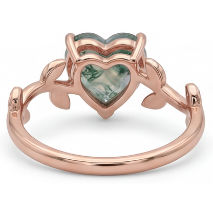 Handcrafted Precious Stone Ring 2 ct – top view