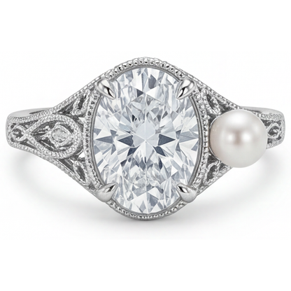 Diamond Anniversary Ring 2-ct 14 Karat White Gold – main view