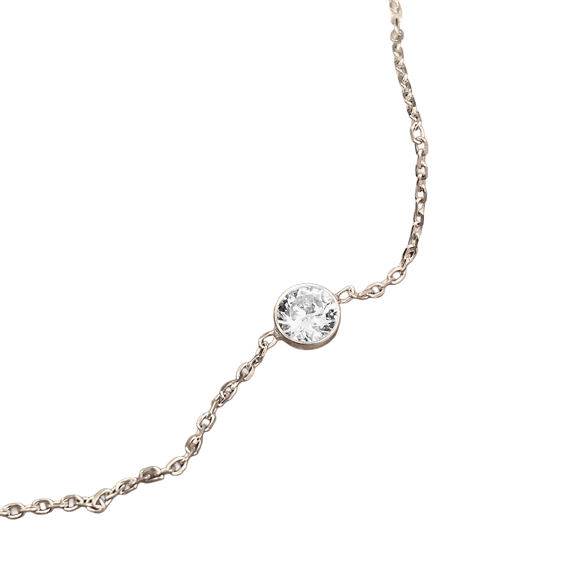 Lab Grown Diamond Bracelet Bezel Setting 1 Carat Yellow Gold Women Jewelry