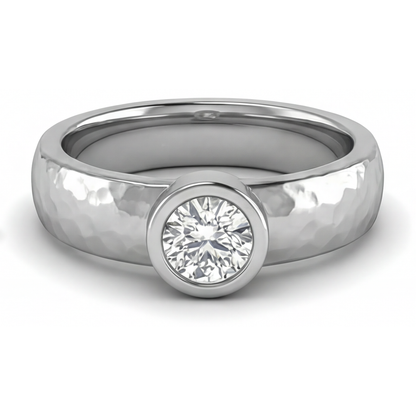 Earth-Mined Diamond Mens Ring – front view