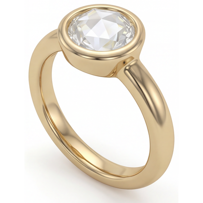 Diamond Solitaire Engagement Ring 2.75-ct 14K Yellow Gold – side view