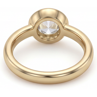 Fine Diamond Solitaire Engagement Ring 2.75 ct – back view