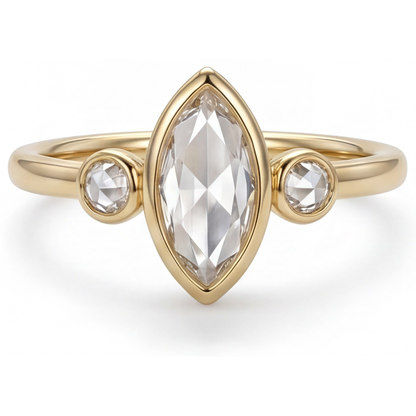 Natural Diamond Trilogy Ring – main view