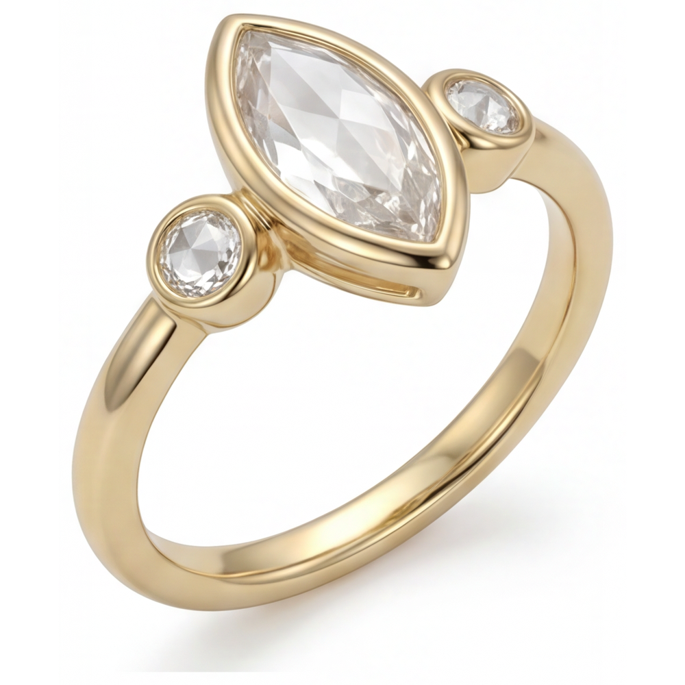Dazzling Trilogy Ring 2.25 ct – front view