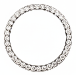 Diamond Watch Bezel 1.5 Carat 28 mm To Fit Rolex Datejust Real Natural Stainless Steel Round Pave
