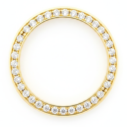 Diamond Watch Bezel 1 Carat 28 mm To Fit Rolex Datejust Genuine Natural 14K Yellow Gold Round Pave