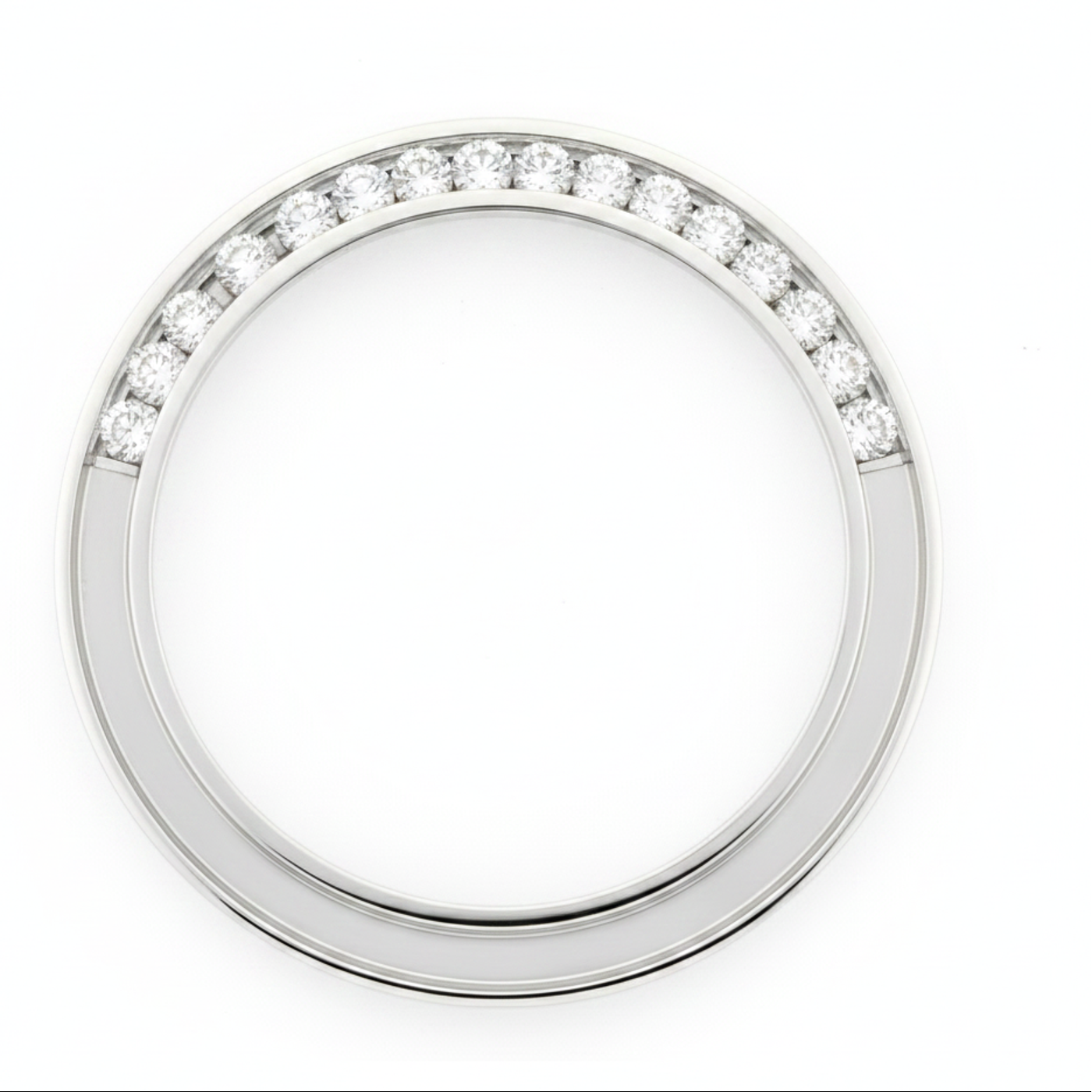 Diamond Watch Bezel 1 Carat 28 mm To Fit Rolex Datejust Natural Real Stainless Steel Round Channel