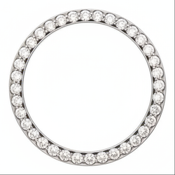 Diamond Watch Bezel 1 Carat 28 mm To Fit Rolex Datejust Real Genuine Stainless Steel Round Pave