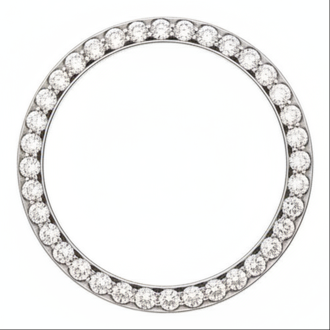 Diamond Watch Bezel 1 Carat 28 mm To Fit Rolex Datejust Real Genuine Stainless Steel Round Pave