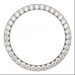 Diamond Watch Bezel 2 Carat 28 mm To Fit Rolex Datejust Natural Real Stainless Steel Round Pave