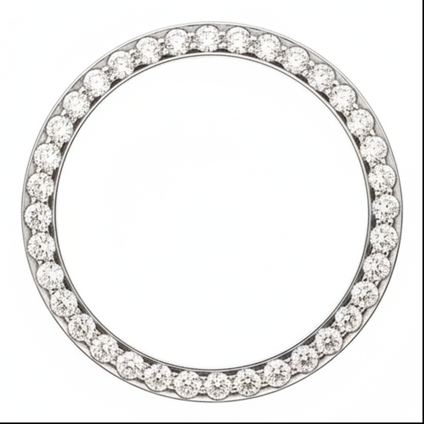 Diamond Watch Bezel 2 Carat 28 mm To Fit Rolex Datejust Natural Real Stainless Steel Round Pave