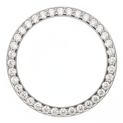 Diamond Watch Bezel 2 Carat 28 mm To Fit Rolex Datejust Natural Real Stainless Steel Round Pave