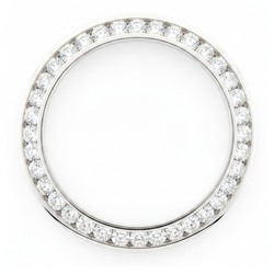 Diamond Watch Bezel 3 Carat 28 mm To Fit Rolex Datejust Genuine Natural Stainless Steel Round Channel