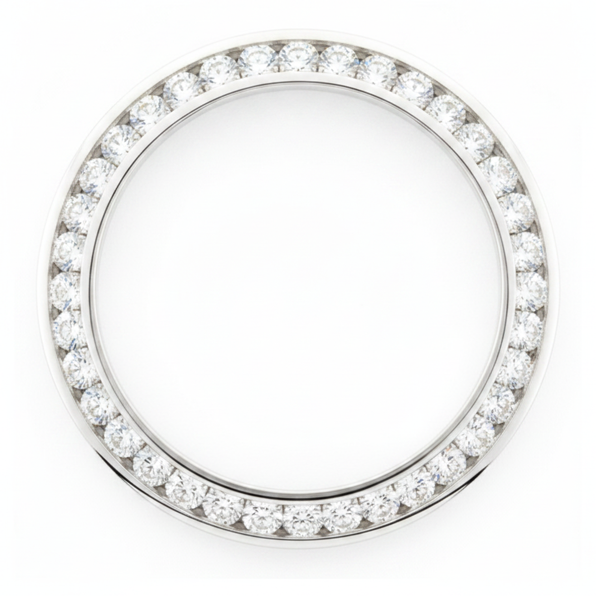 Diamond Watch Bezel 3 Carat 28 mm To Fit Rolex Datejust Genuine Natural Stainless Steel Round Channel