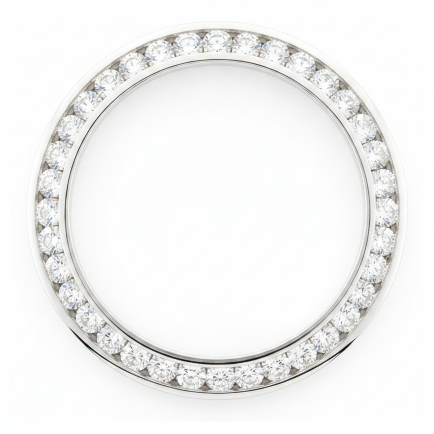 Diamond Watch Bezel 3 Carat 28 mm To Fit Rolex Datejust Genuine Natural Stainless Steel Round Channel