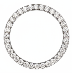 Diamond Watch Bezel 3 Carat 28 mm To Fit Rolex Datejust Genuine Natural Stainless Steel Round Pave