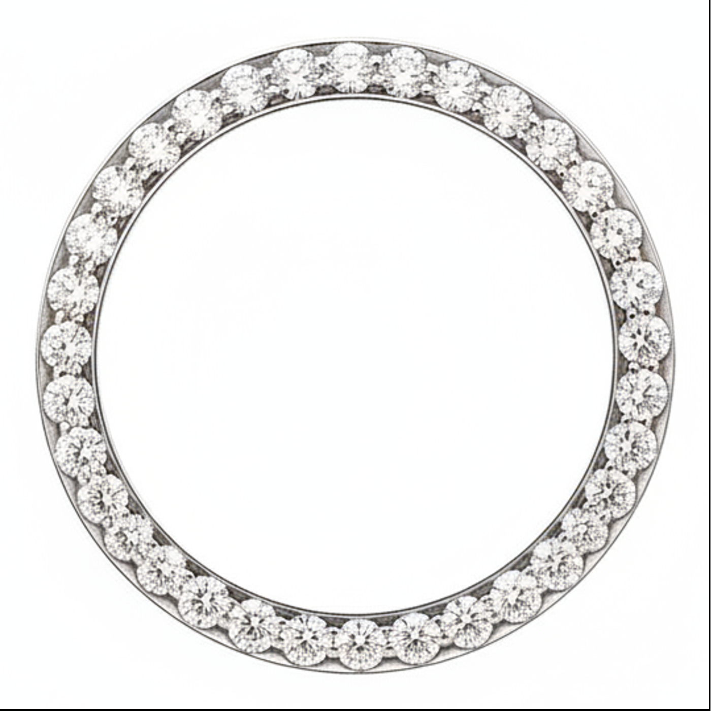 Diamond Watch Bezel 3 Carat 28 mm To Fit Rolex Datejust Genuine Natural Stainless Steel Round Pave