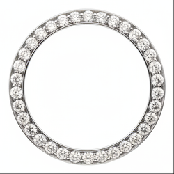 Diamond Watch Bezel 3 Carat 28 mm To Fit Rolex Datejust Natural Real Stainless Steel Round