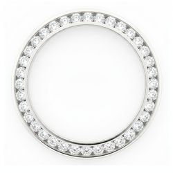 Diamond Watch Bezel 5 Carat 28 mm To Fit Rolex Datejust Natural Real Stainless Steel Round Channel