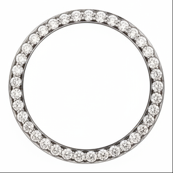 Diamond Watch Bezel 5 Carat 28 mm To Fit Rolex Datejust Real Genuine Stainless Steel Round Pave