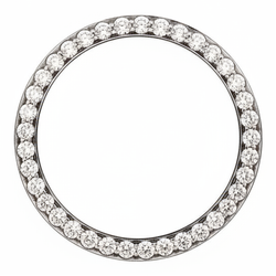 Diamond Watch Bezel 5 Carat 28 mm To Fit Rolex Datejust Real Genuine Stainless Steel Round Pave
