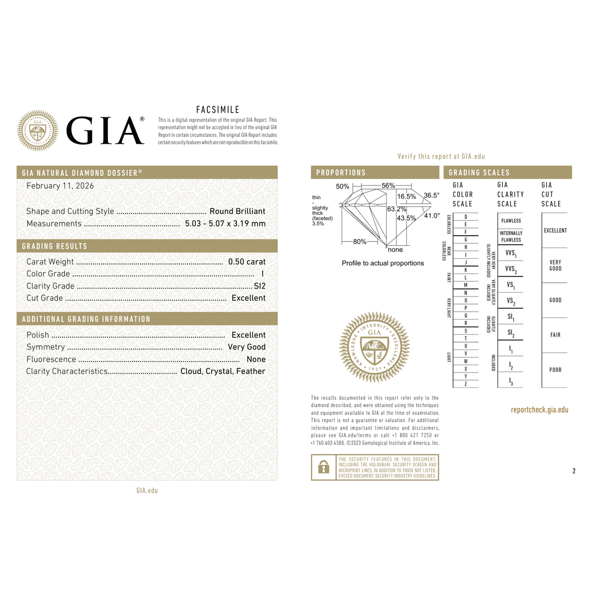 GIA Certificate 2