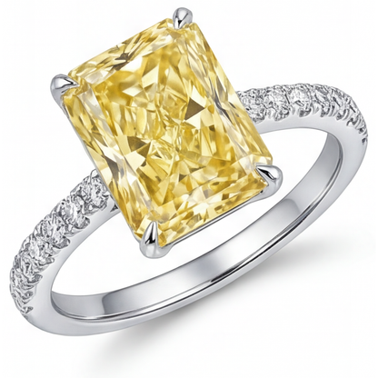 Brilliant Fancy Yellow Diamond Fine Jewelry Ring 3 ct – main view