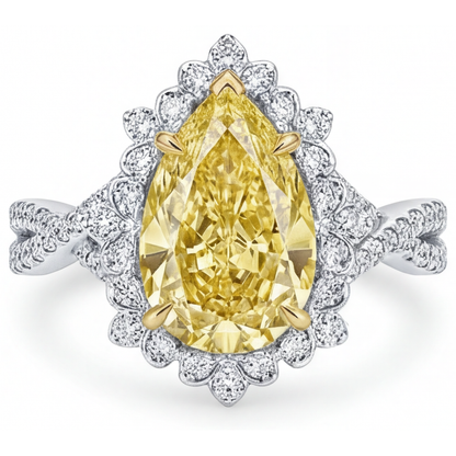 Elegant Halo Engagement Ring 3 ct – main view
