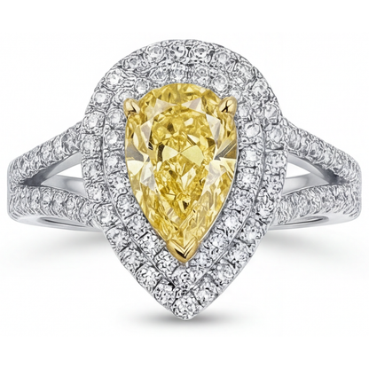 Sophisticated Halo Ring 1.50 ct – profile view