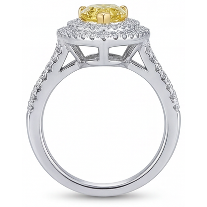 Sophisticated Halo Ring 1.50 ct – top view