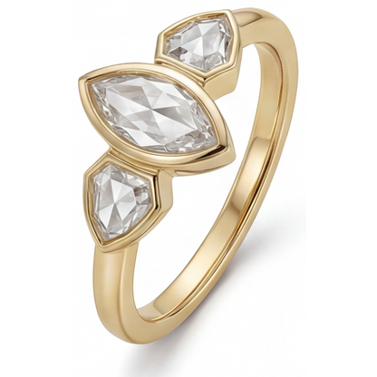 Bespoke 3-Stone Ring 1.75 ct – front view