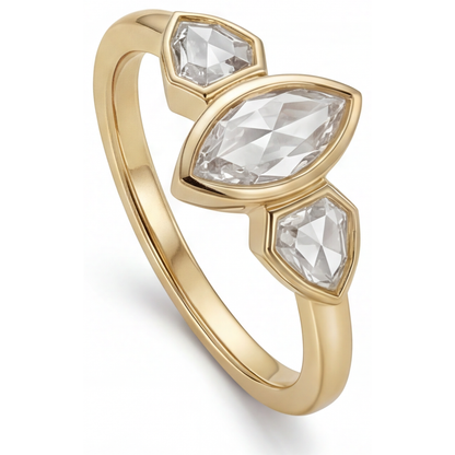 Bespoke 3-Stone Ring 1.75 ct – side view