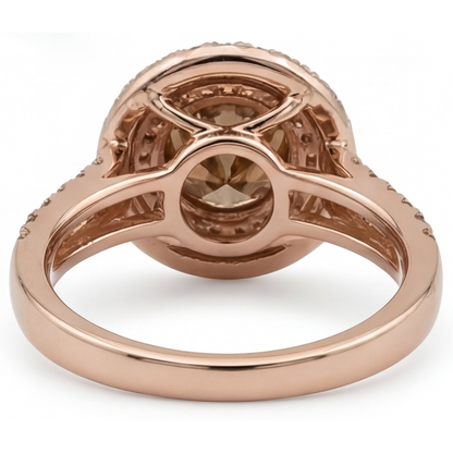 Genuine Fine Diamond Bridal Ring – profile view