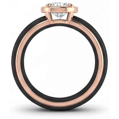 Fine Diamond Fine Jewelry Ring 1.50 ct 14K Two Tone Gold – angle view