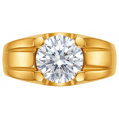 Earth-Mined Fine Diamond Gentleman's Ring – main view