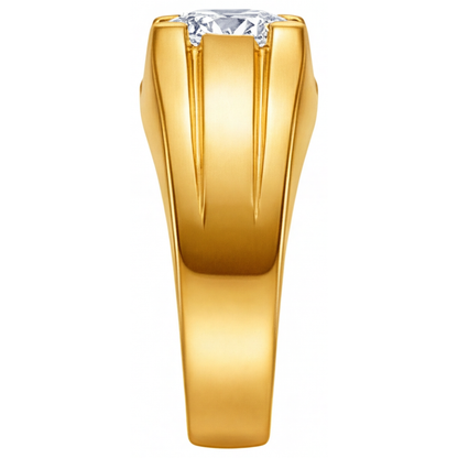 Earth-Mined Fine Diamond Gentleman's Ring – angle view