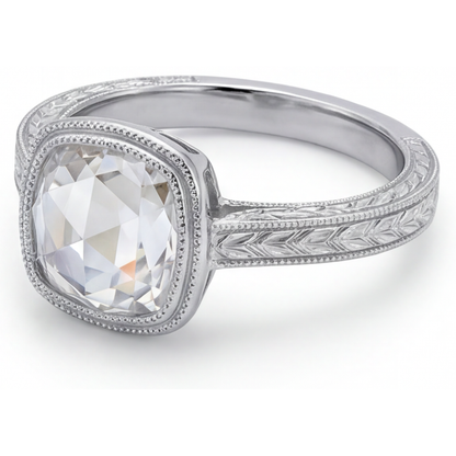 Luxury Fine Diamond Halo Ring 3.25 ct – angle view