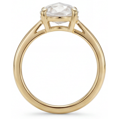 Earth-Mined Fine Diamond Ring – profile view