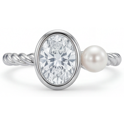 Fine Diamond Single Stone Ring 1.50-ct 14K White Gold – main view