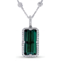 High-End Precious Stone Pendant with VVS Clarity Fine Tourmaline