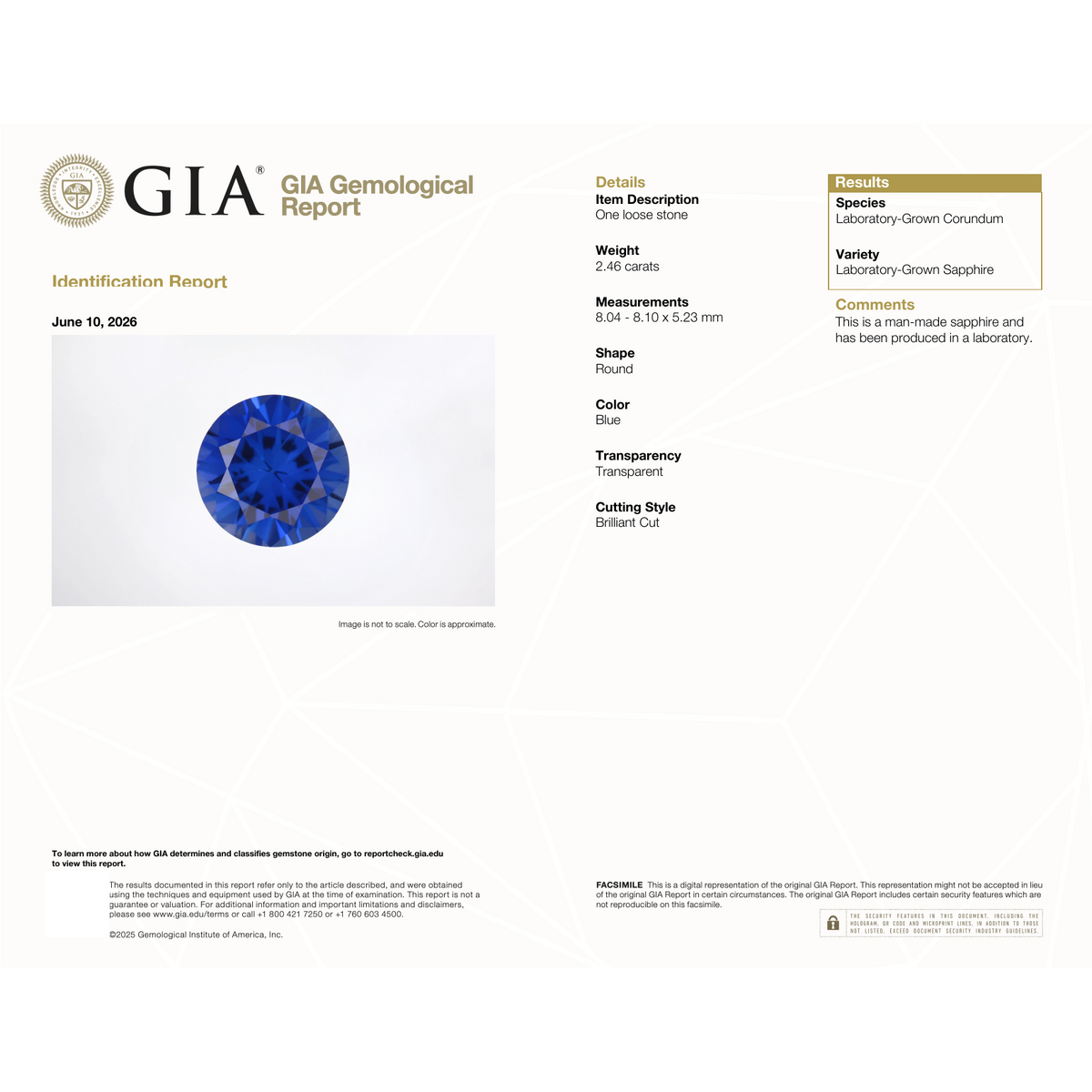 GIA Certificate