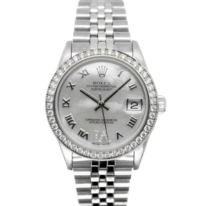Jubilee Bracelet Custom Diamond Bezel Midsize Dj Rolex Watch Ss