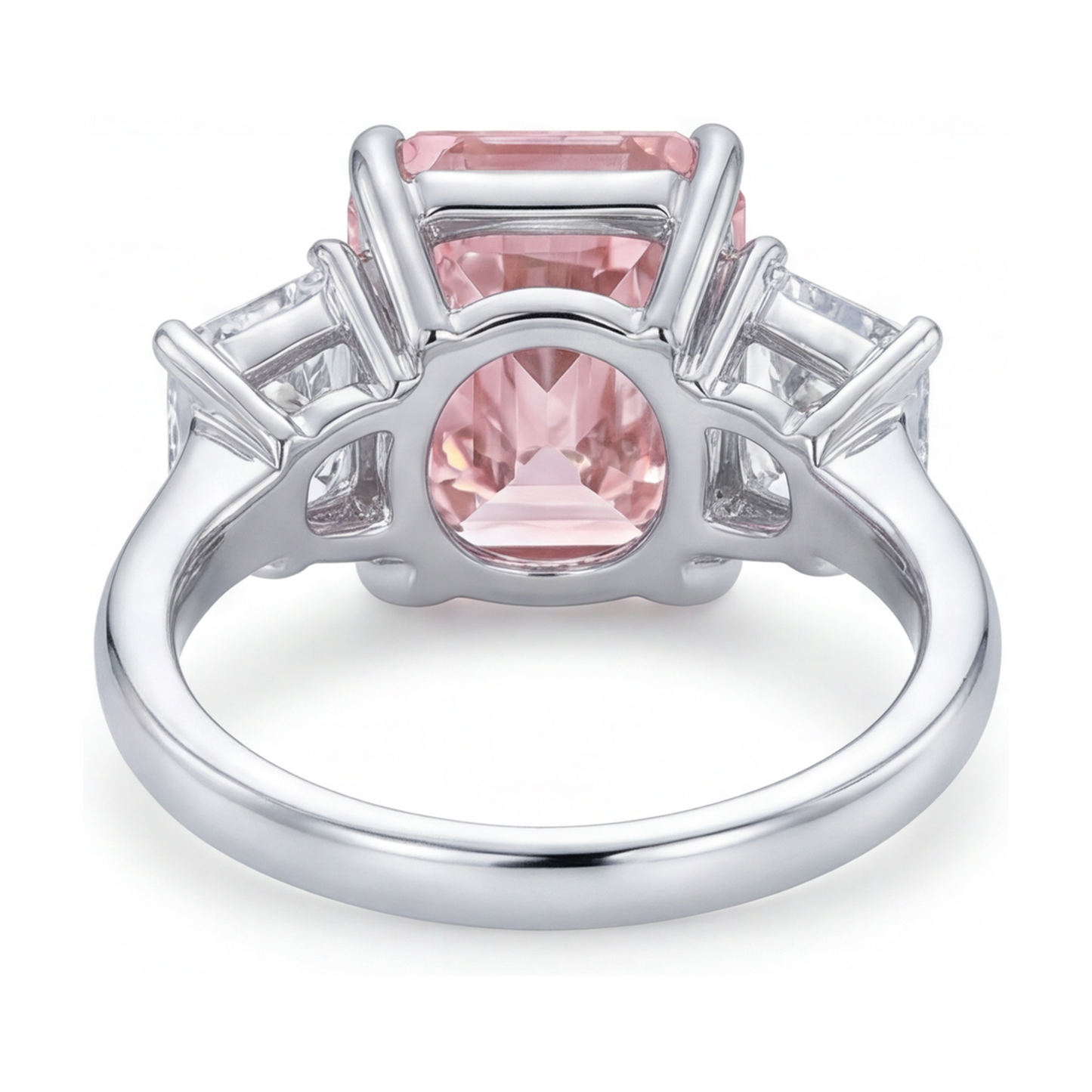 Lab Grown Pink Diamond Ring 5.2 Carat Radiant