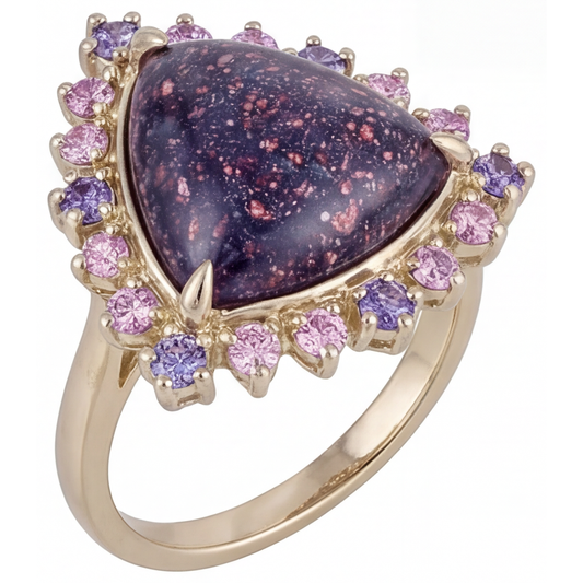 Designer Lolite Sunstone Precious Stone Ring 7 ct – main view