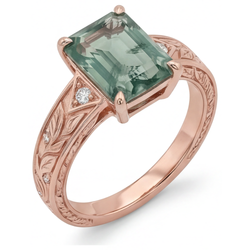 Authentic VVS Moss Agate Gemstone Ring 2 ct