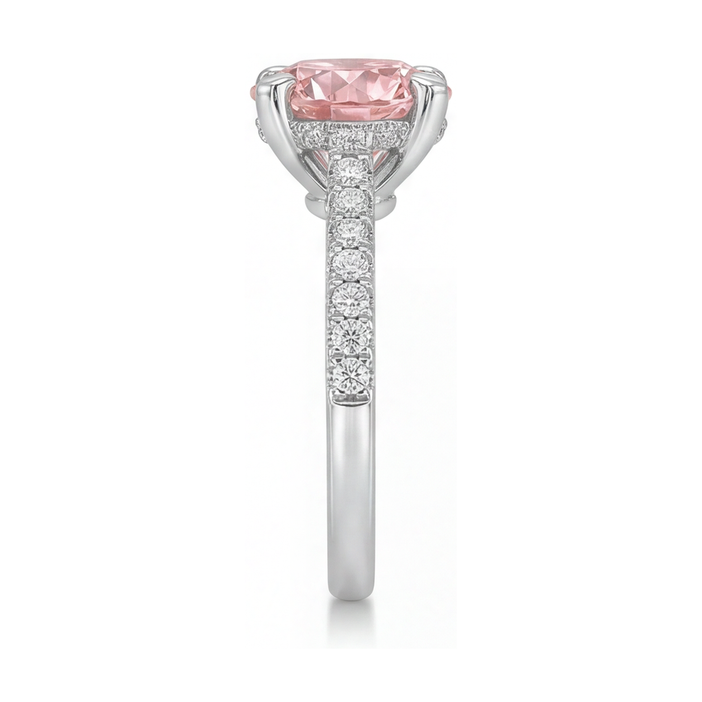 Natural Pink Diamond Ring 1.39 Carat Round