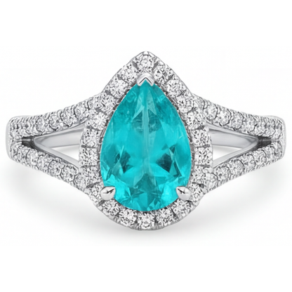 Elegant Halo Engagement Ring 3 ct – main view